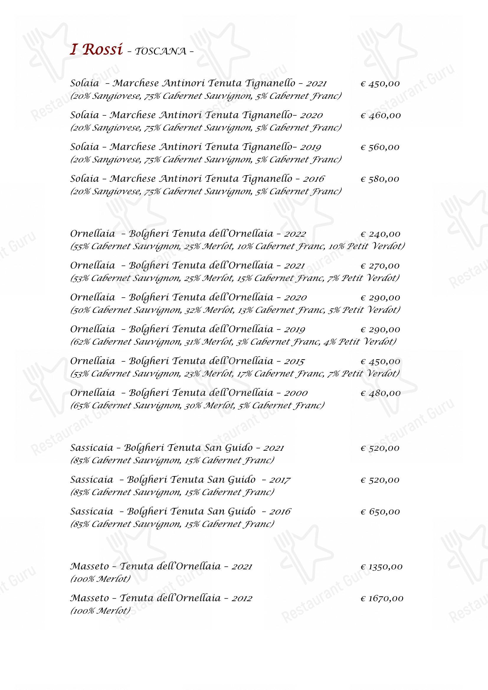 Menu bar per Edelweiss Stube ristorante