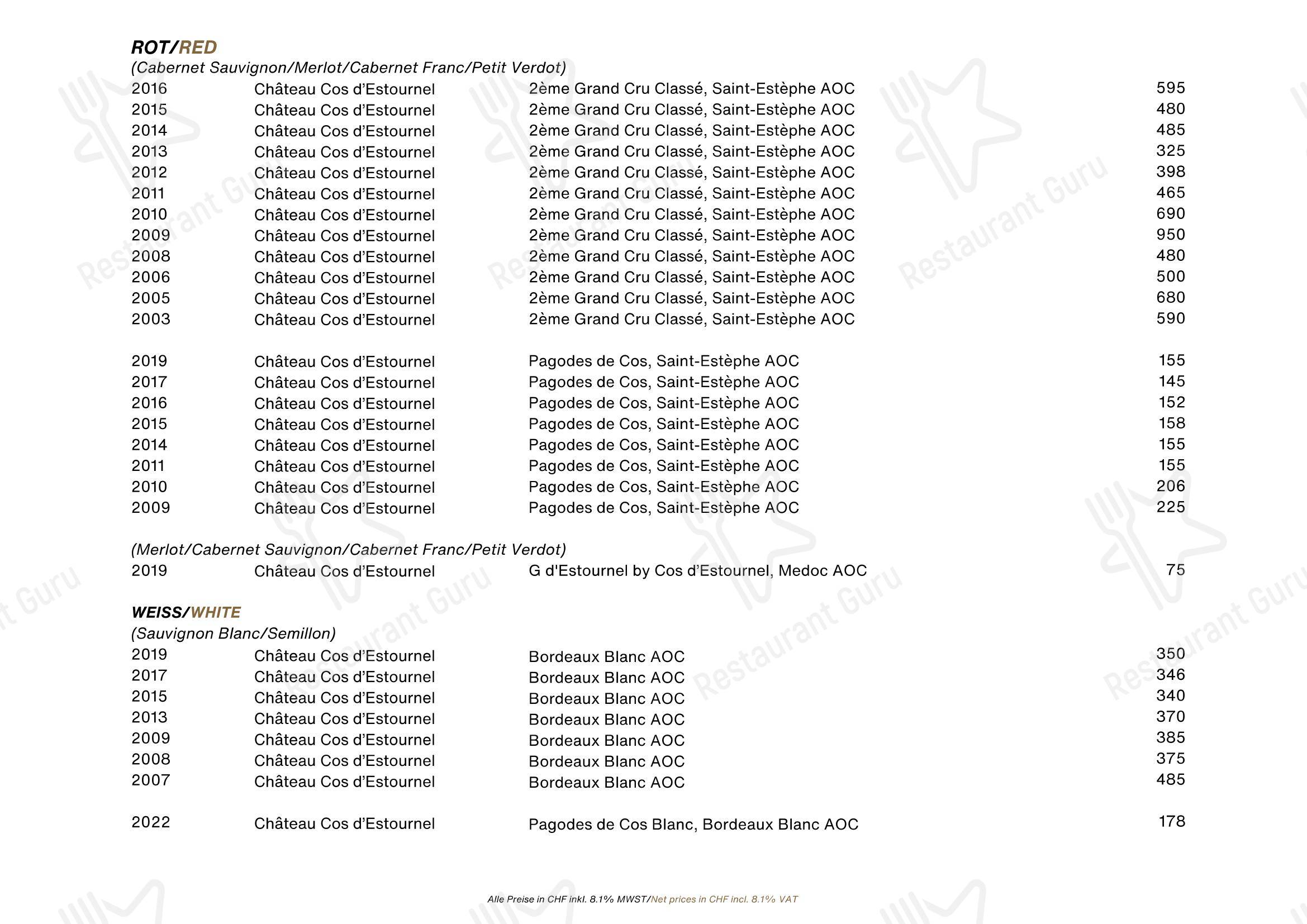 Lunch Menu per Eden Kitchen & Bar in Zurigo
