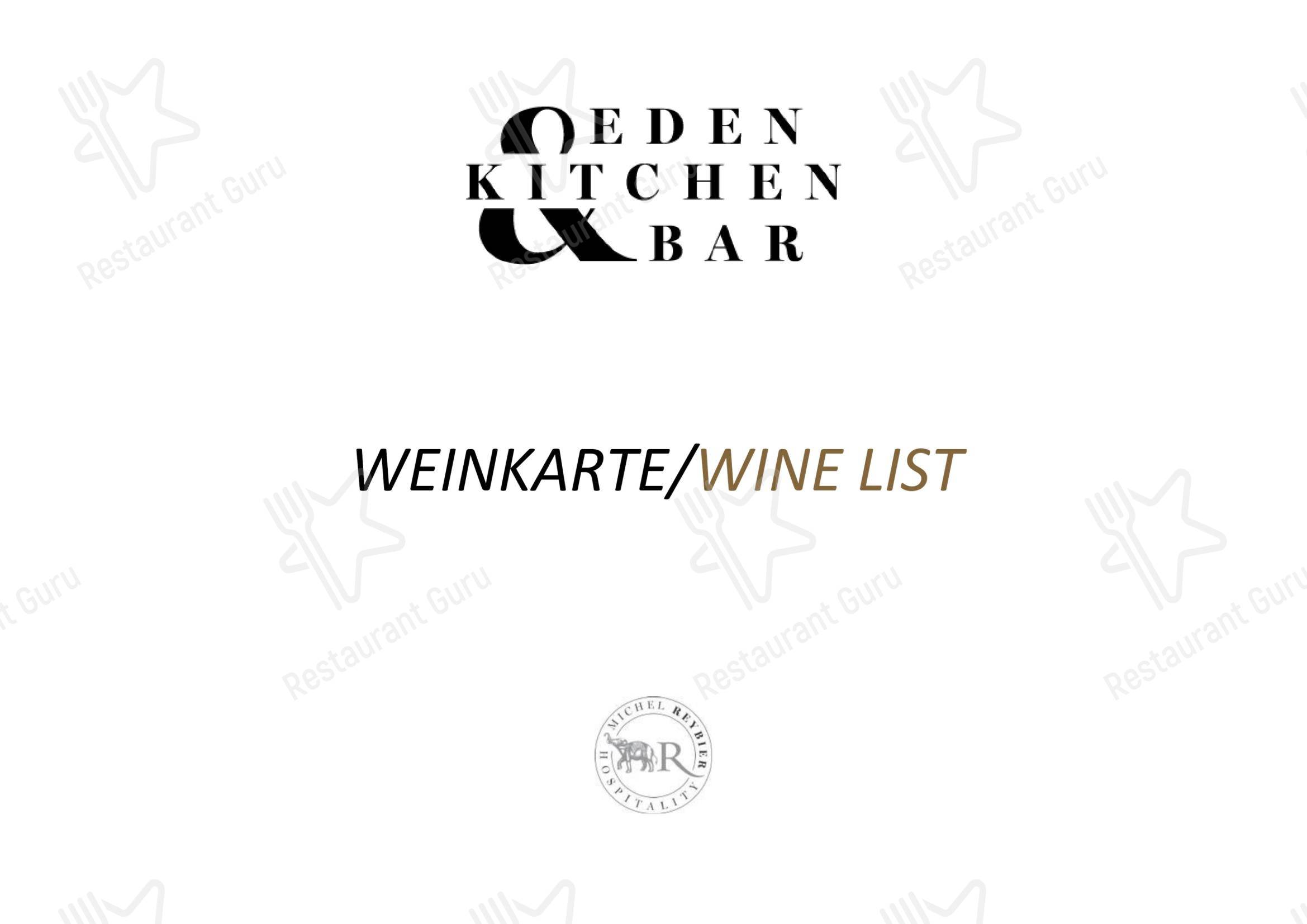 Eden Kitchen & Bar in Zurigo - Lunch Menu