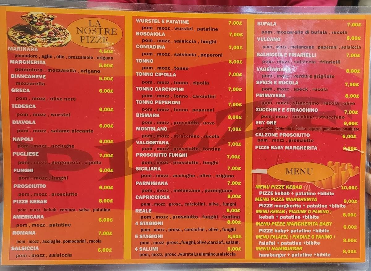 Menu di Egyone 