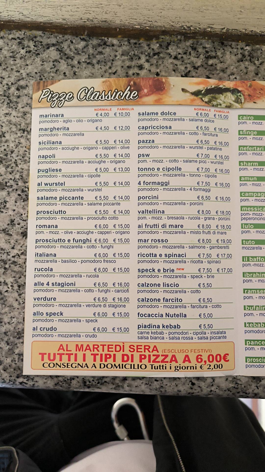 Menu di El Karnak 2 