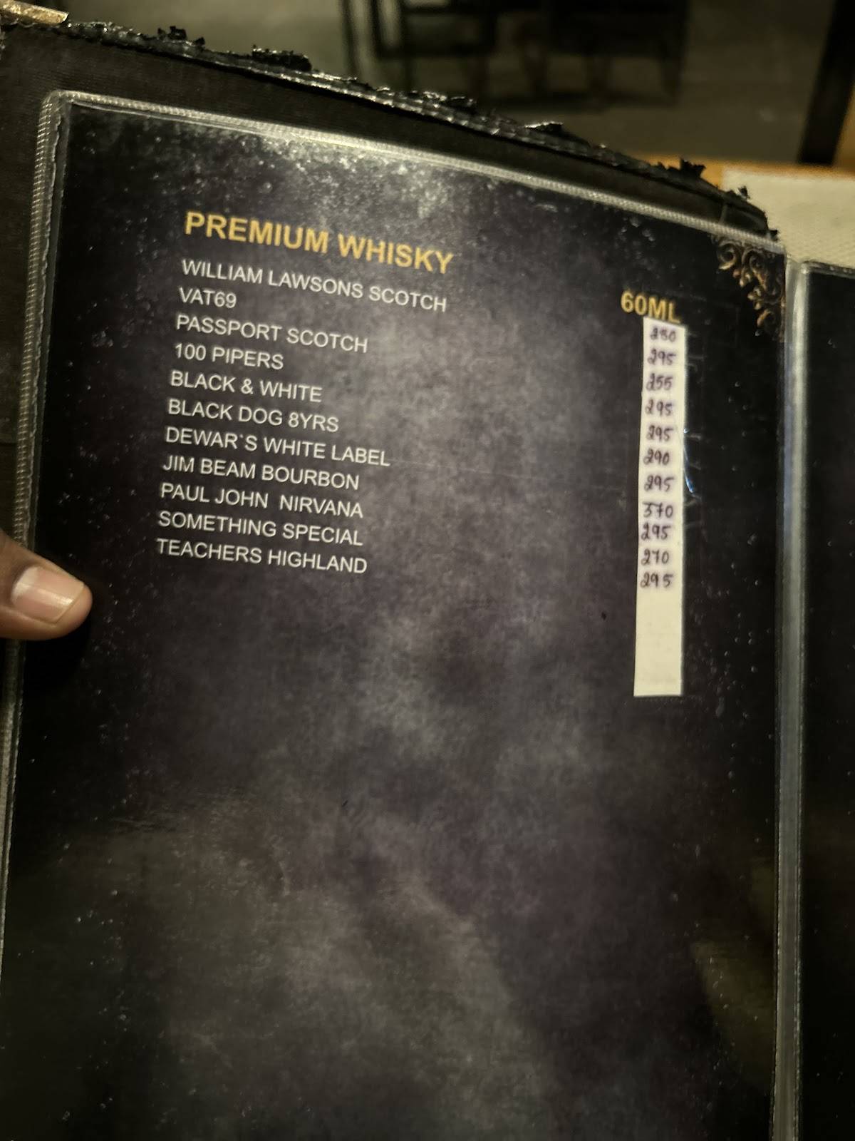 Elements Restobar menu