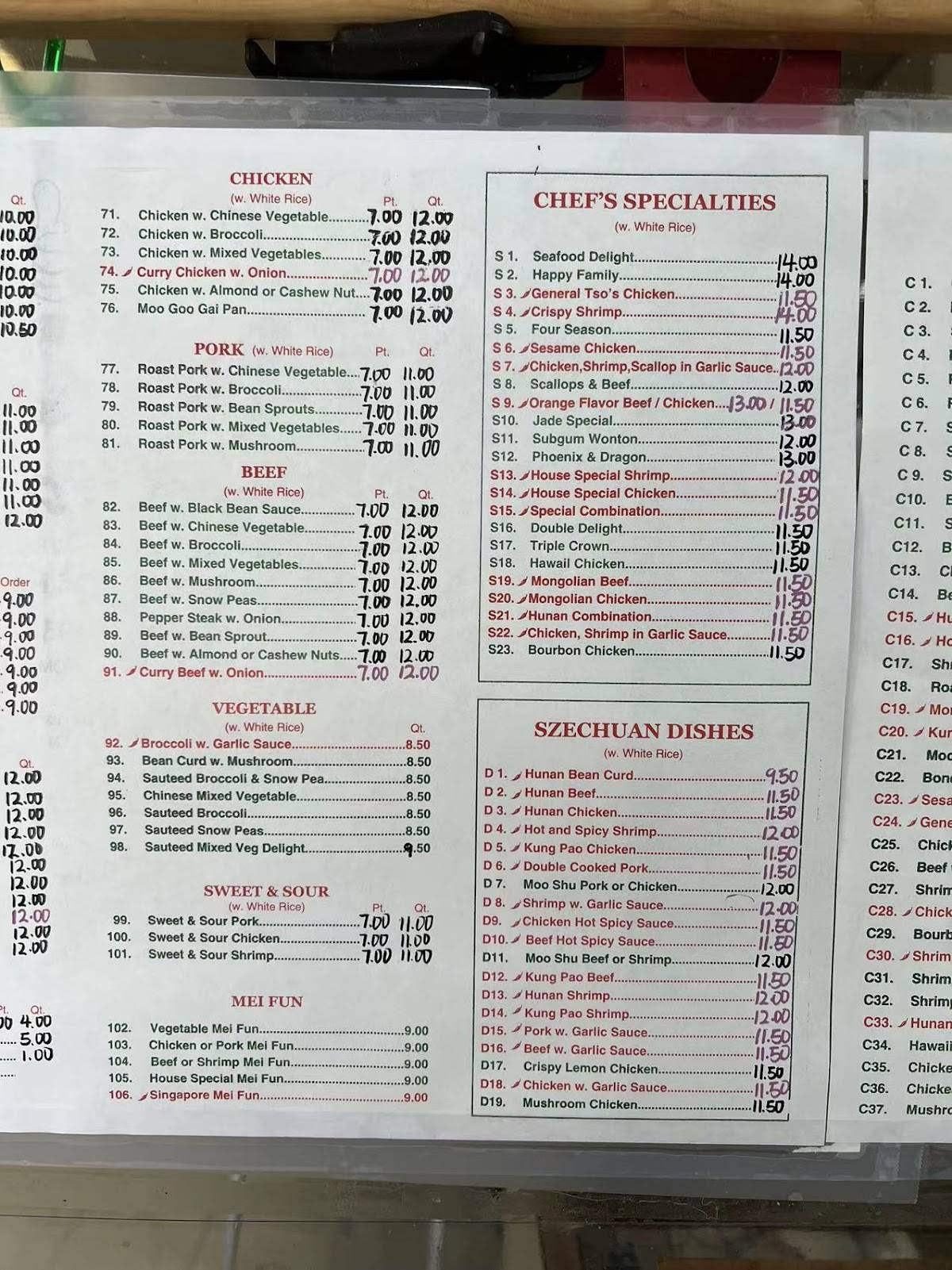 Menu at No. 1 Kitchen restaurant, Elyria
