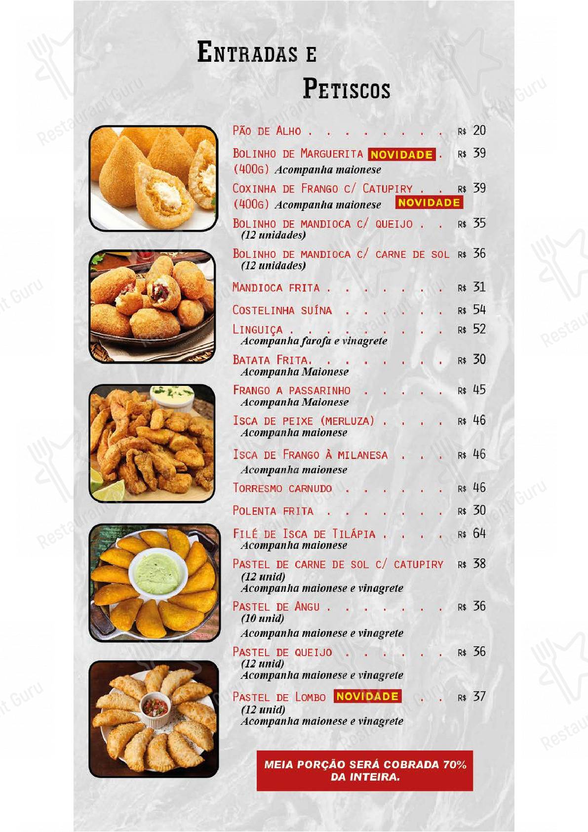 Menu para Embaixada Mineira Ipiranga restaurante