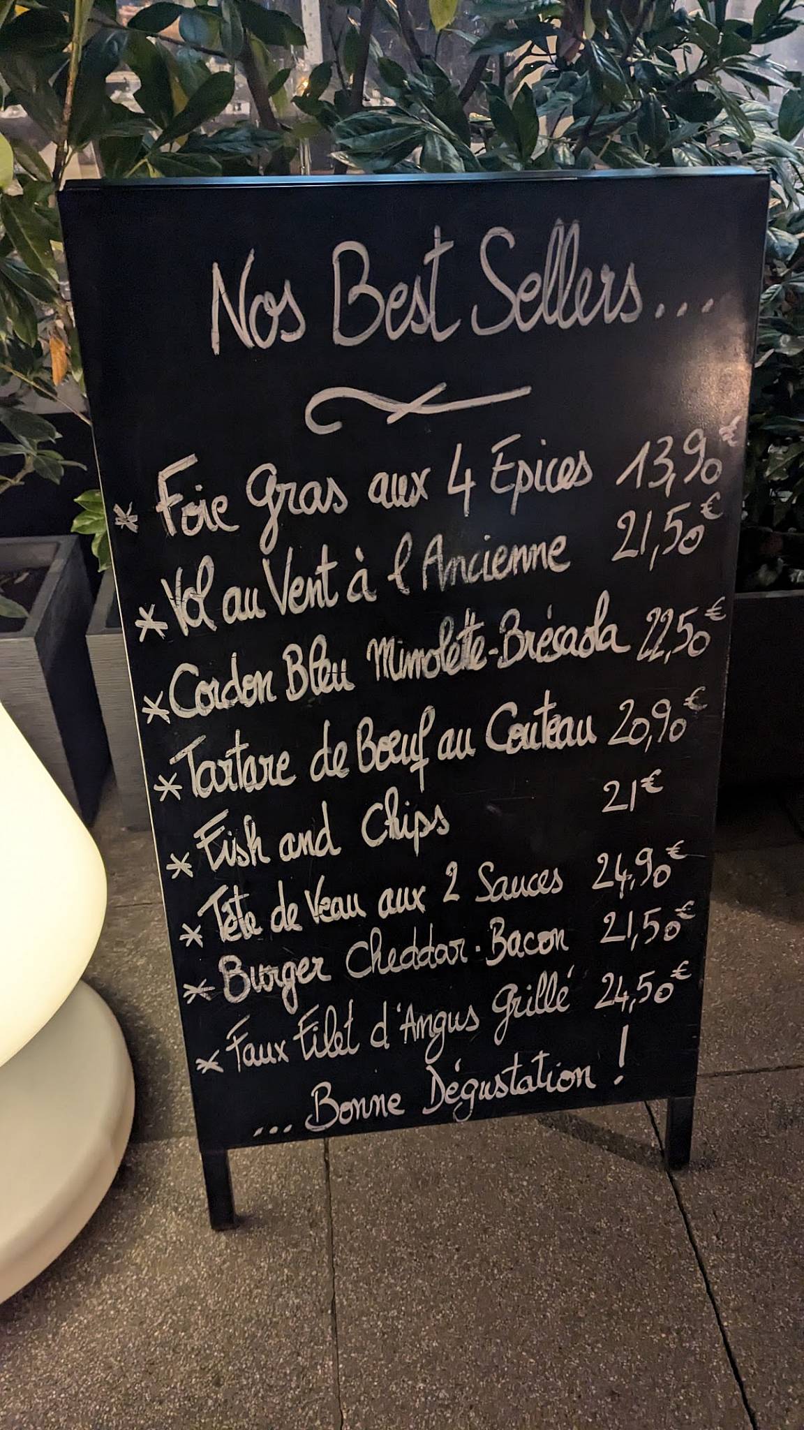 Menu de L' Enfin - bistrot & cuisine sympathique
