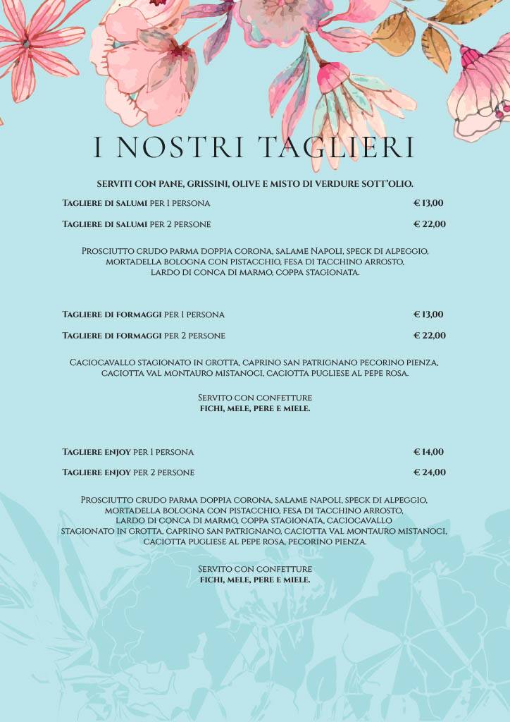 Menu di Enjoy Vomero 