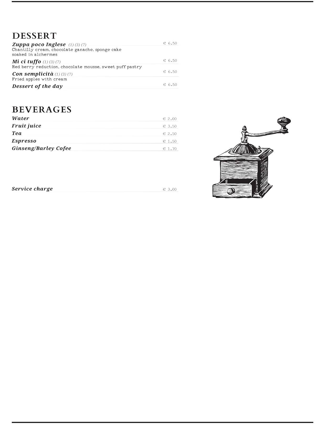 Menu di Enoteca Il Quartino di Marchesi Frescobaldi 