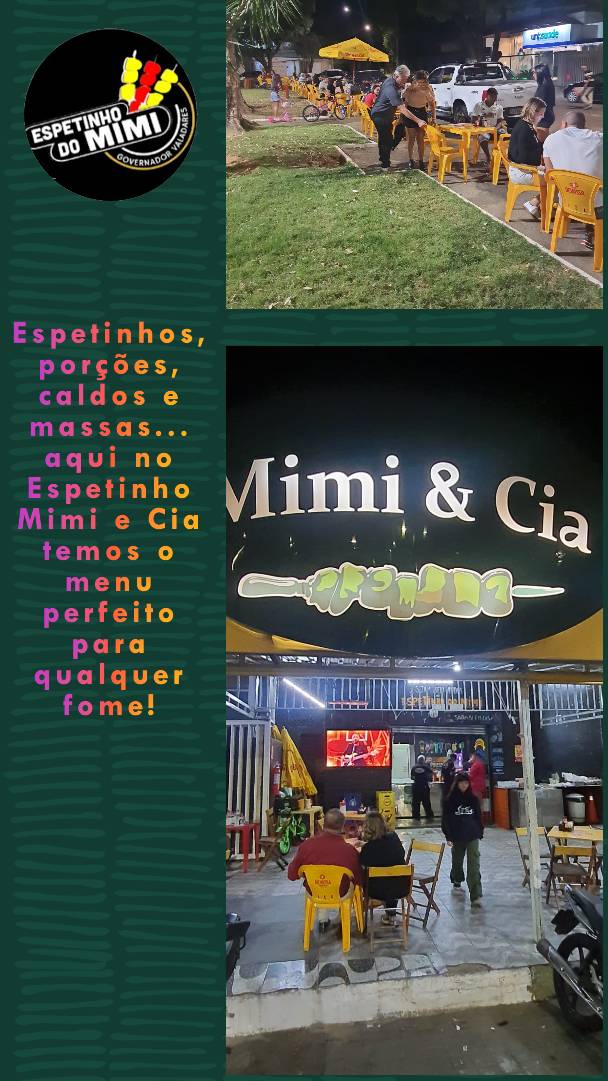 Espetinho Mimi e Cia cardápio