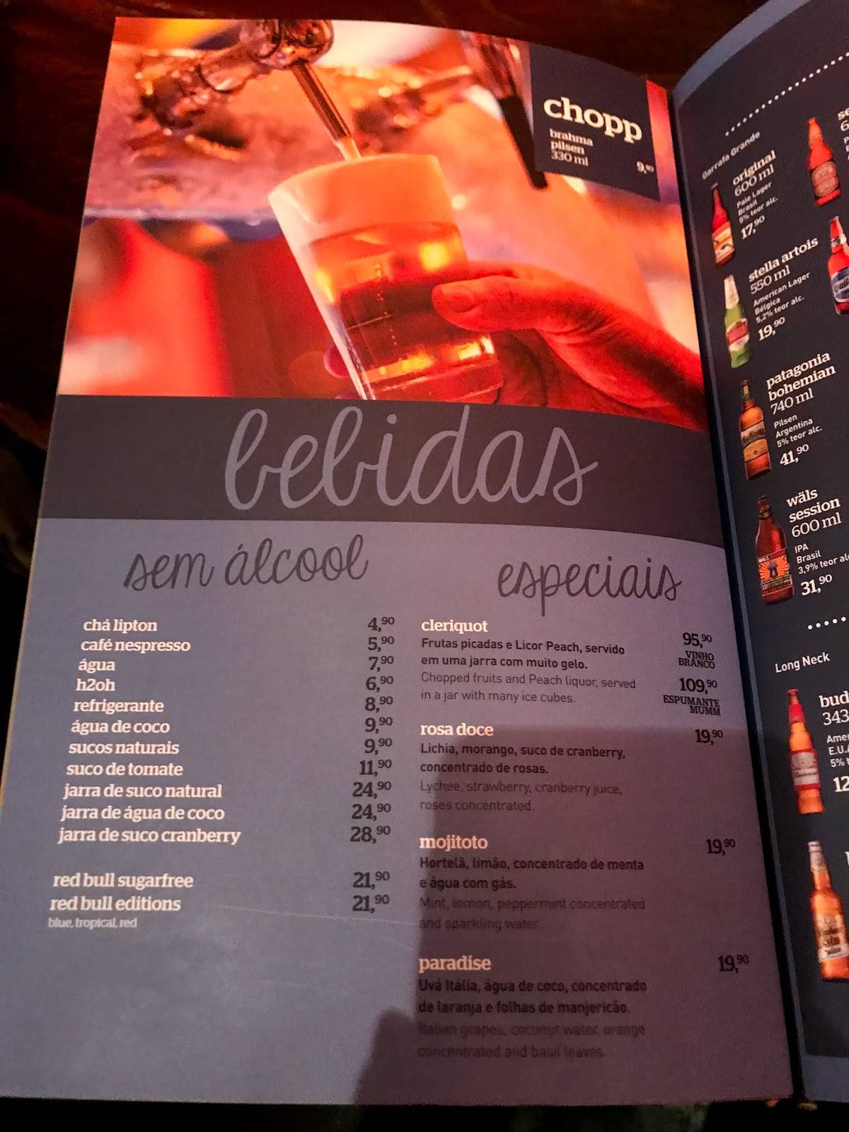 Eu Tu Eles Bar cardápio