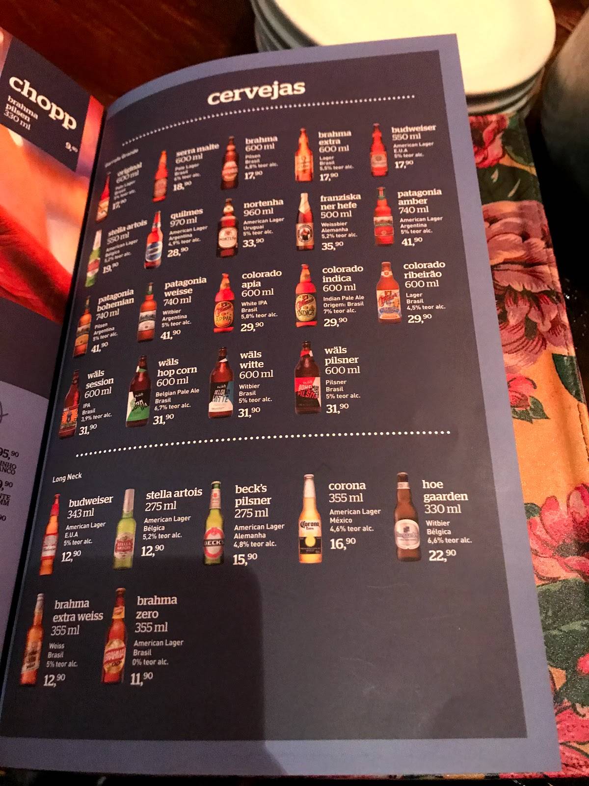 Eu Tu Eles Bar cardápio