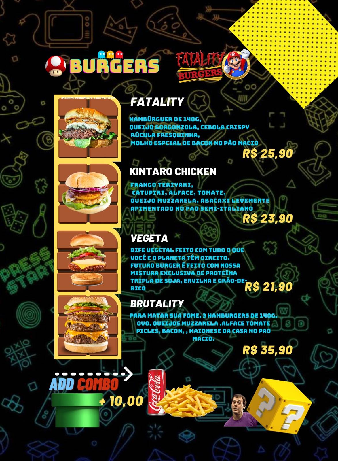 FATALITY BURGUER CASCAVEL cardápio