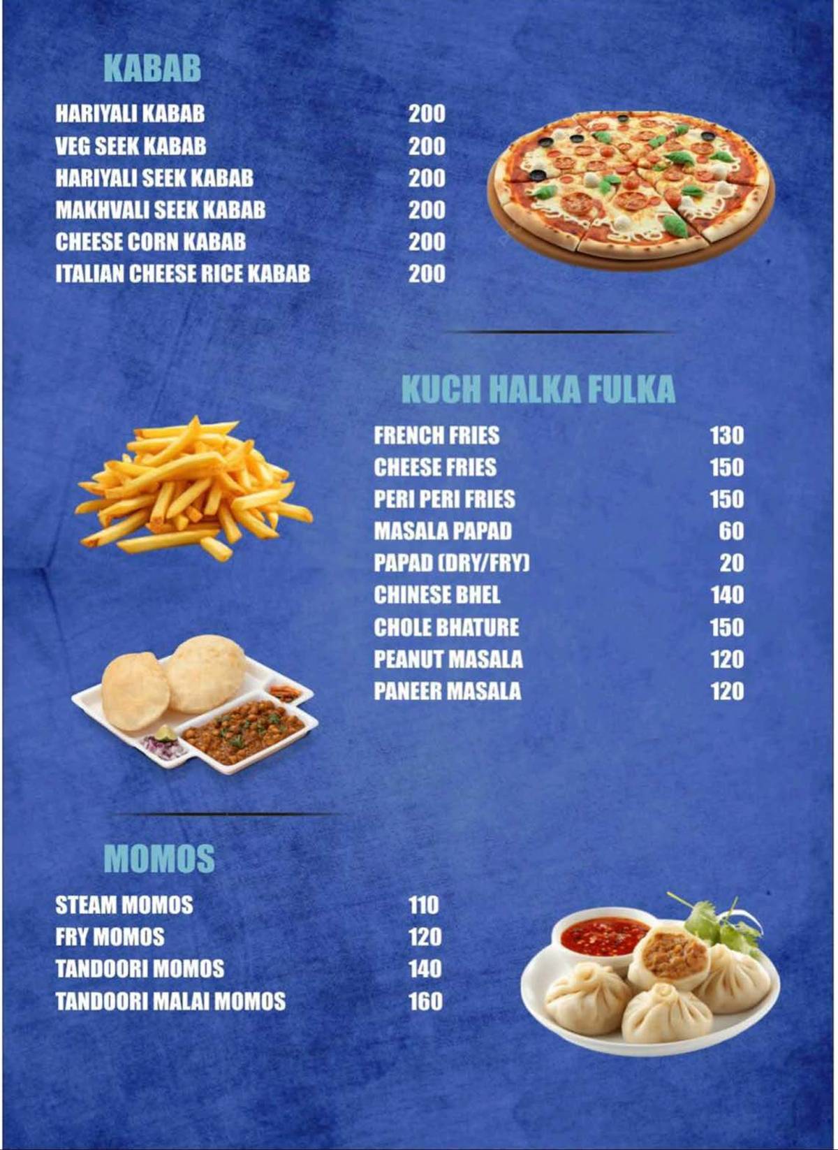 FLAVOURS RESTAURANT { PURE VEG BEST RESTAURANT MATHURA } menu