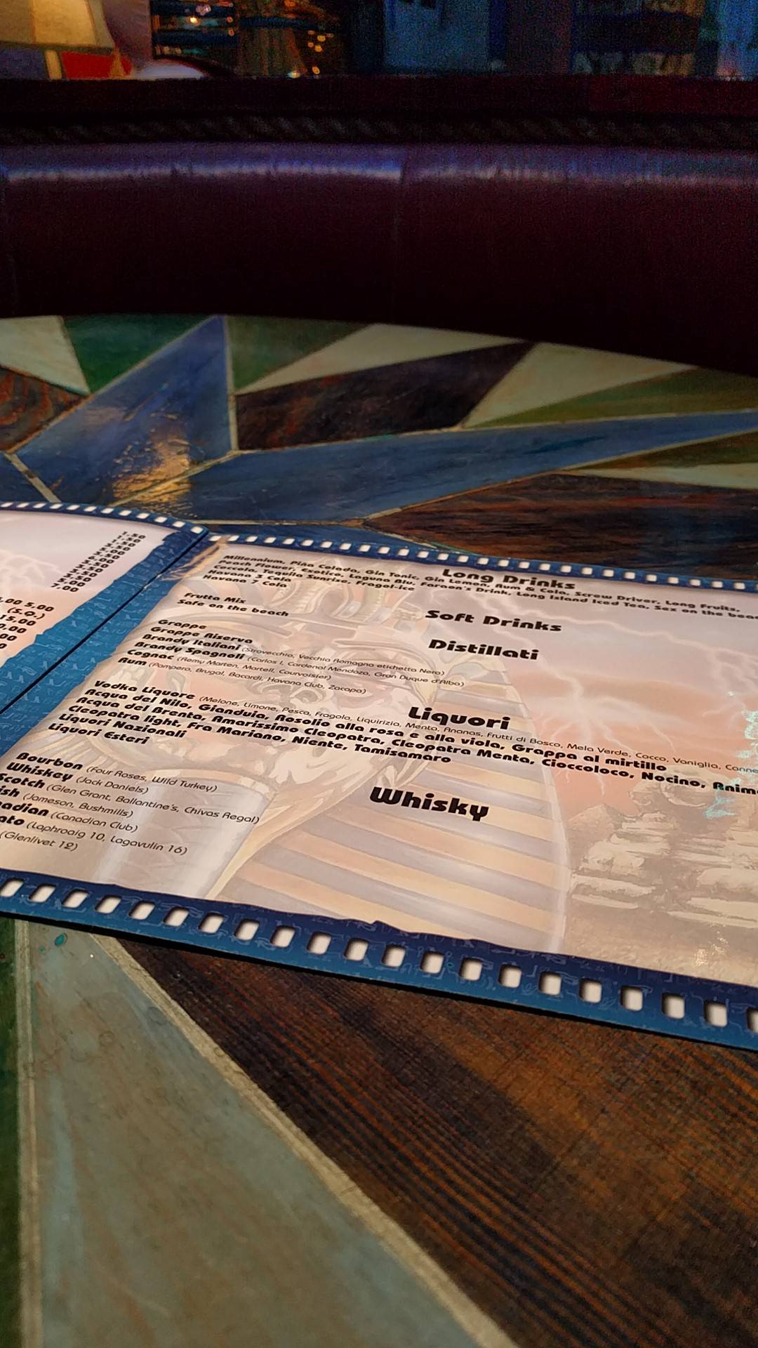 Menu di Faraone Pub 