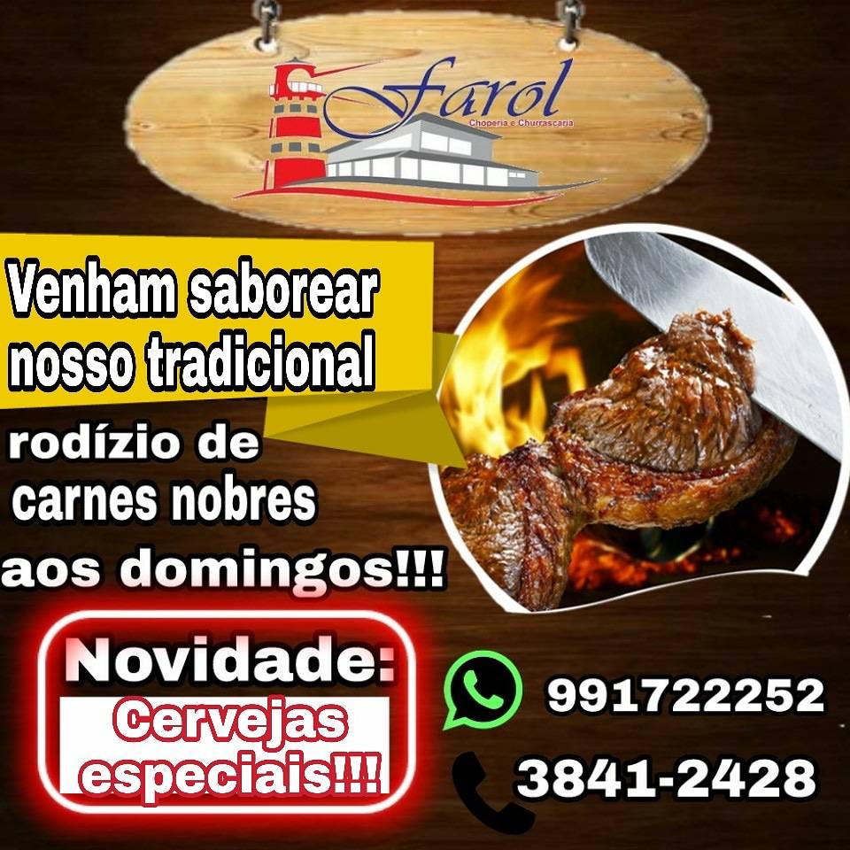 Farol Churrascaria e Choperia cardápio