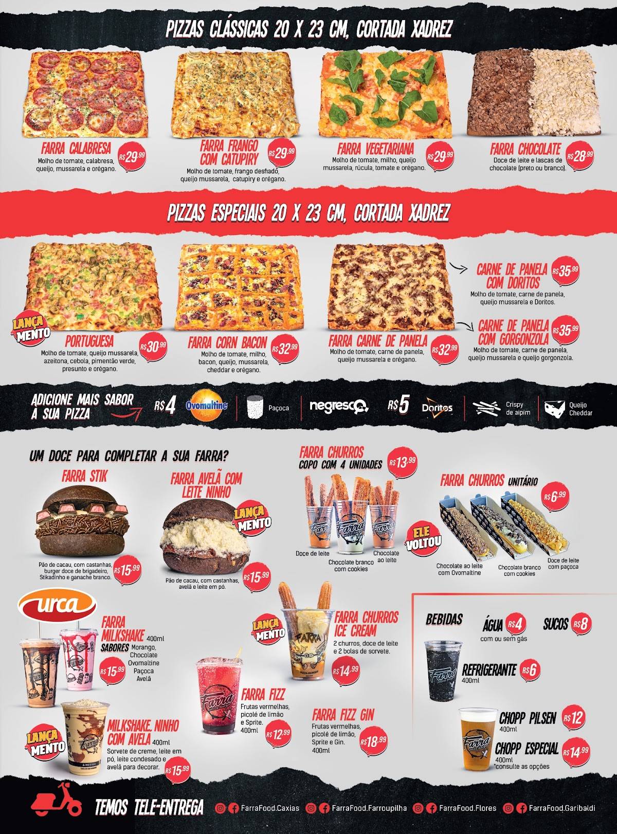 Farra Pizza Burger - Garibaldi cardápio
