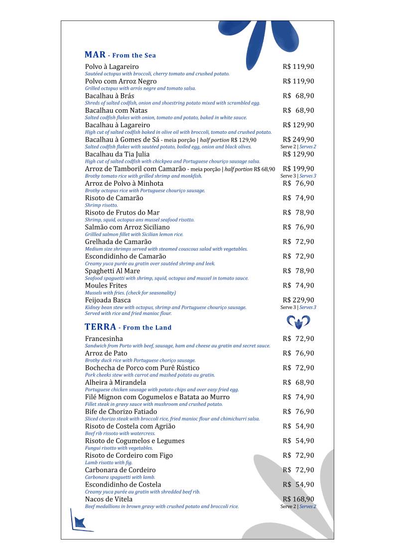 Farrapos Bistrô - Wine Bar cardápio