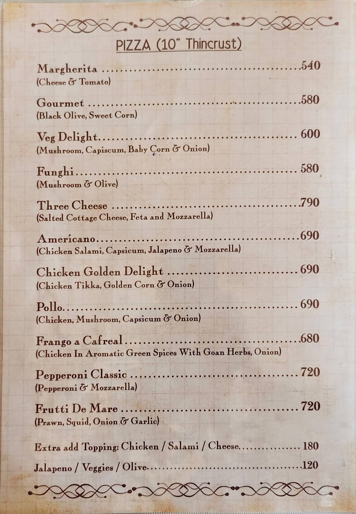 Fat Fish menu