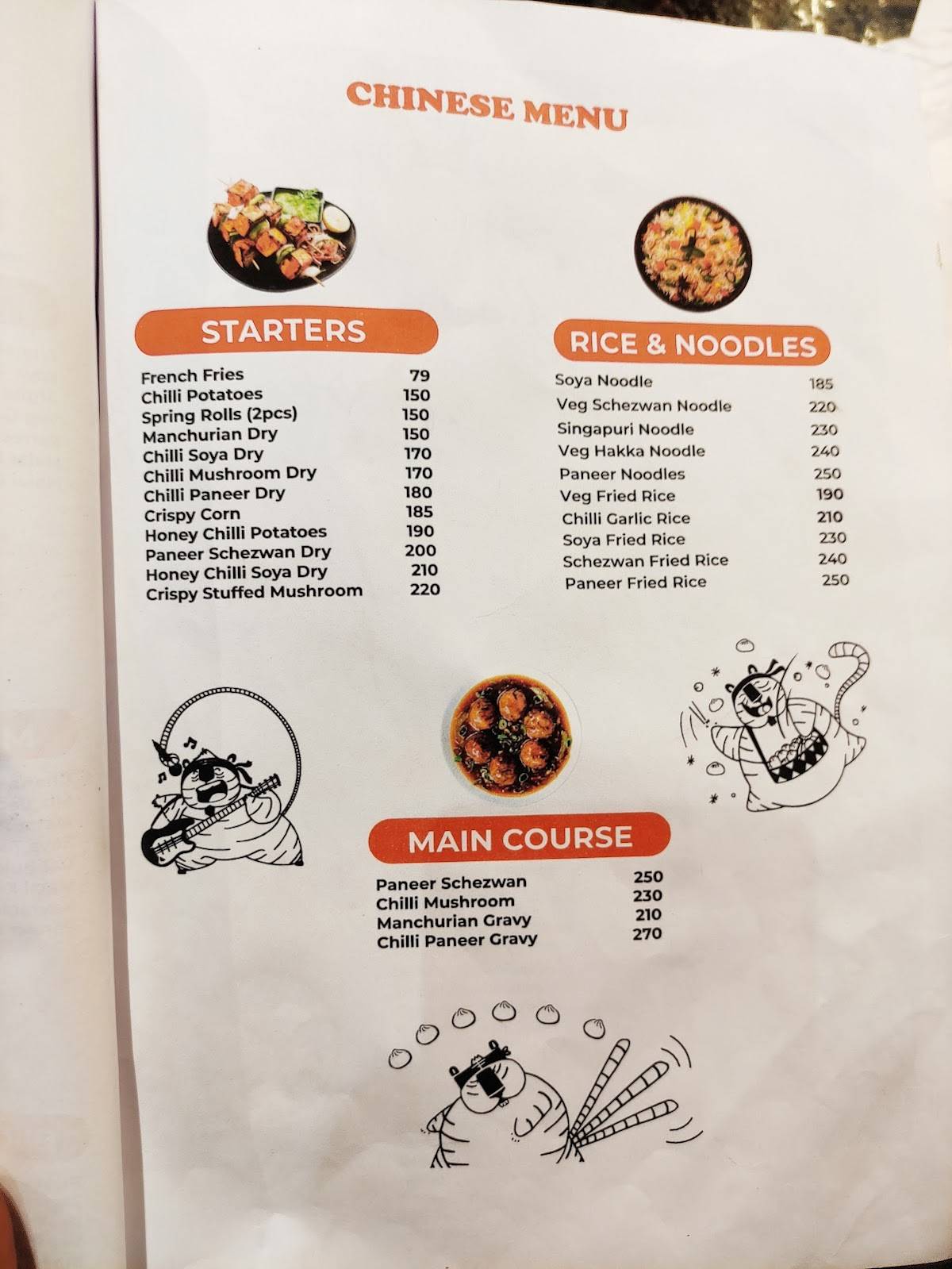 Fat Tiger Baraut menu