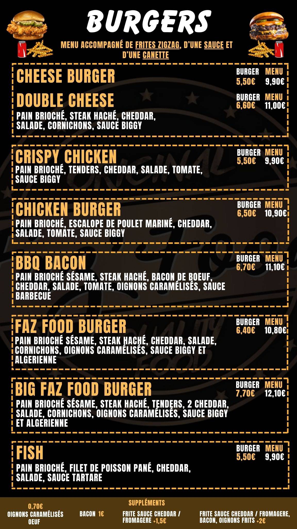 Menu de Faz Food