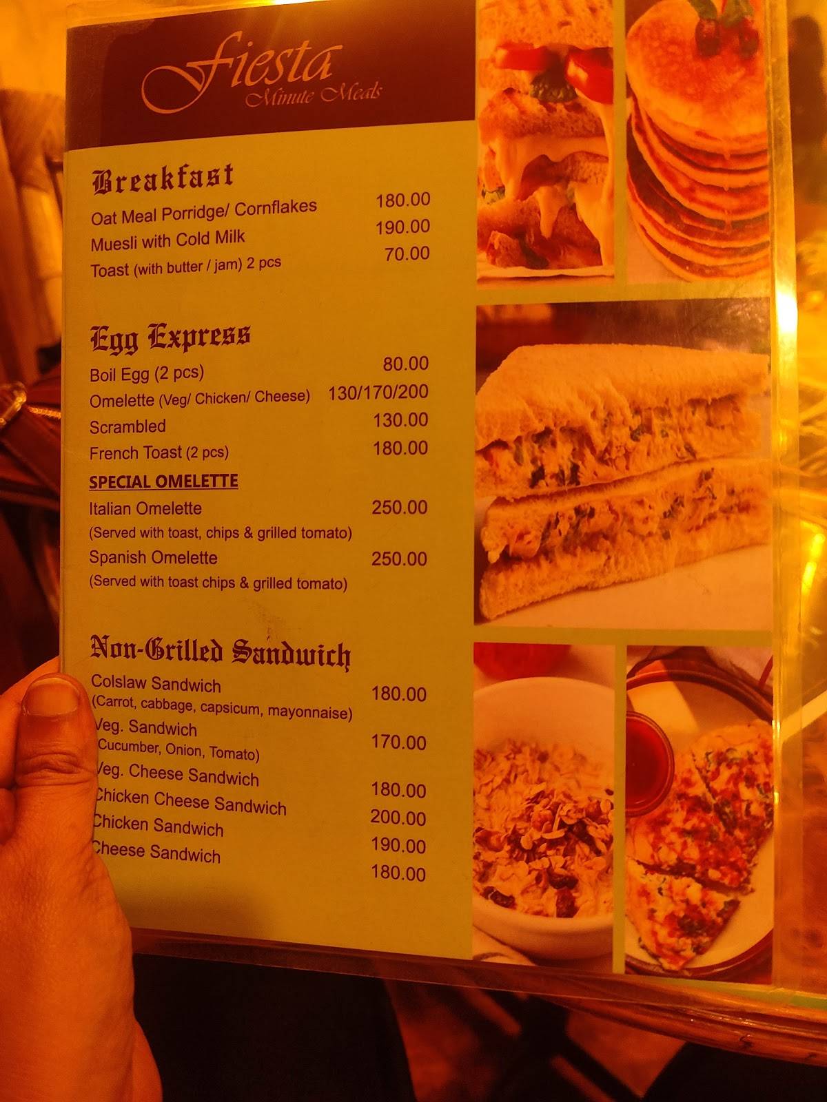 Fiesta Restaurant menu