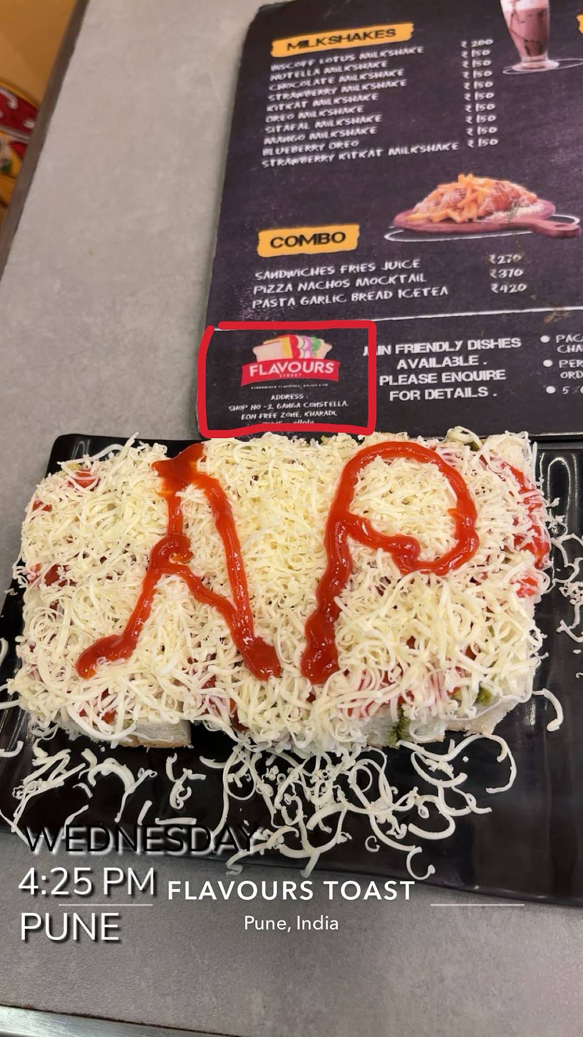 Flavours Street Gangadham menu