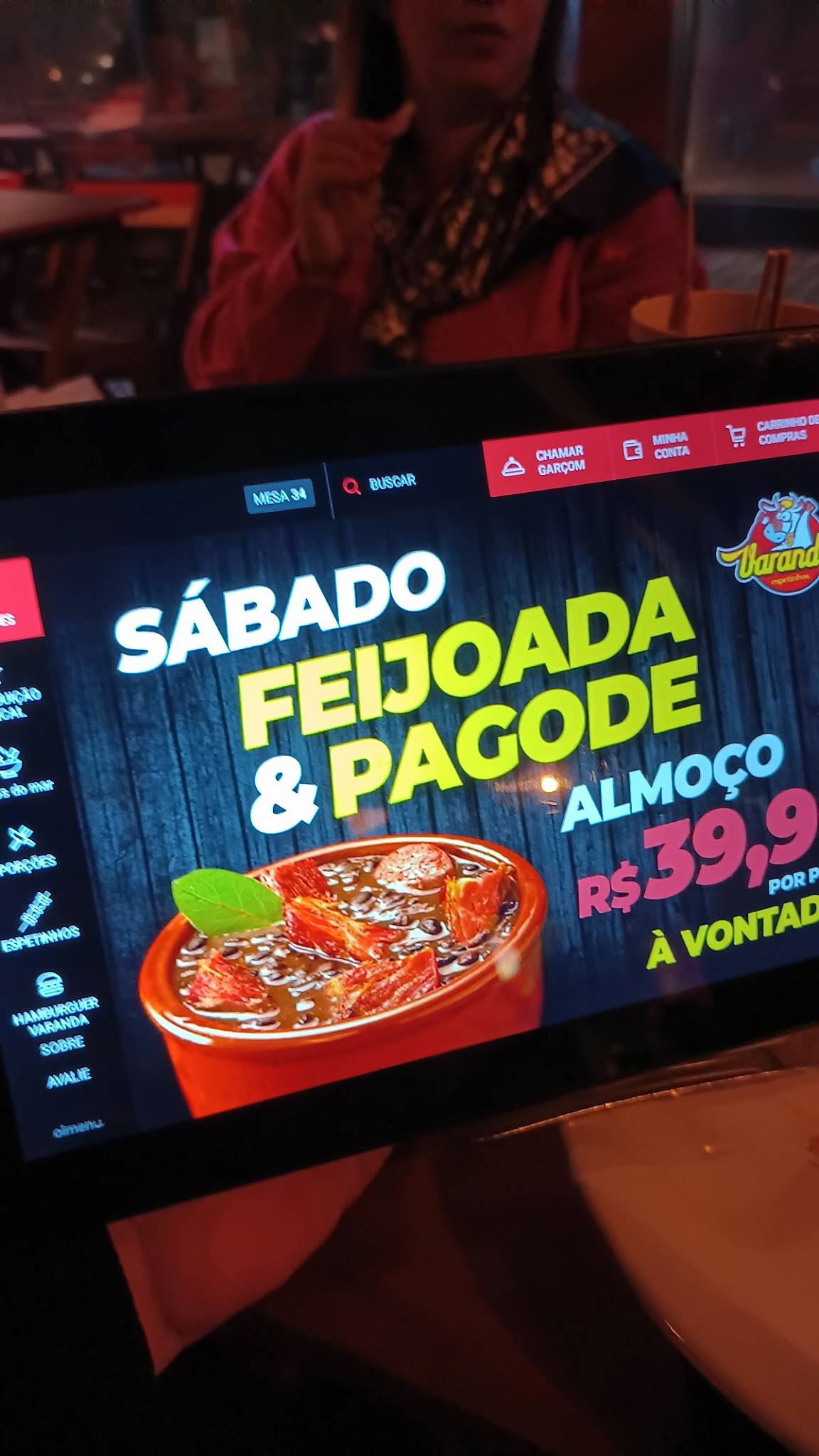 Varanda Espetinhos cardápio