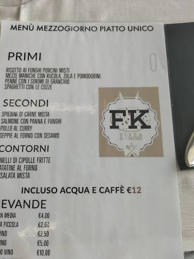 Menu di Fly café 