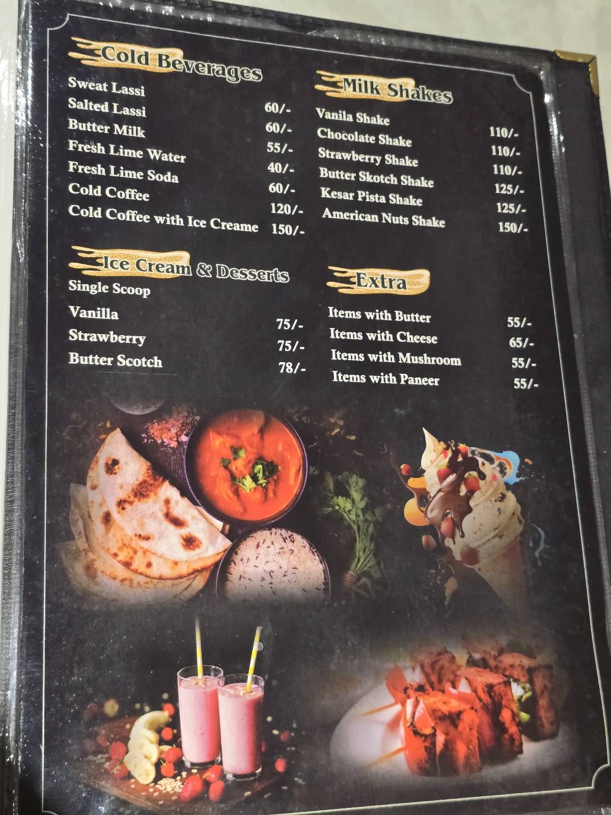 Food Centre menu