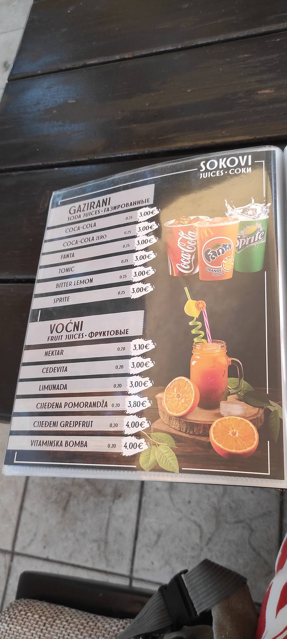 Menu de Forest
