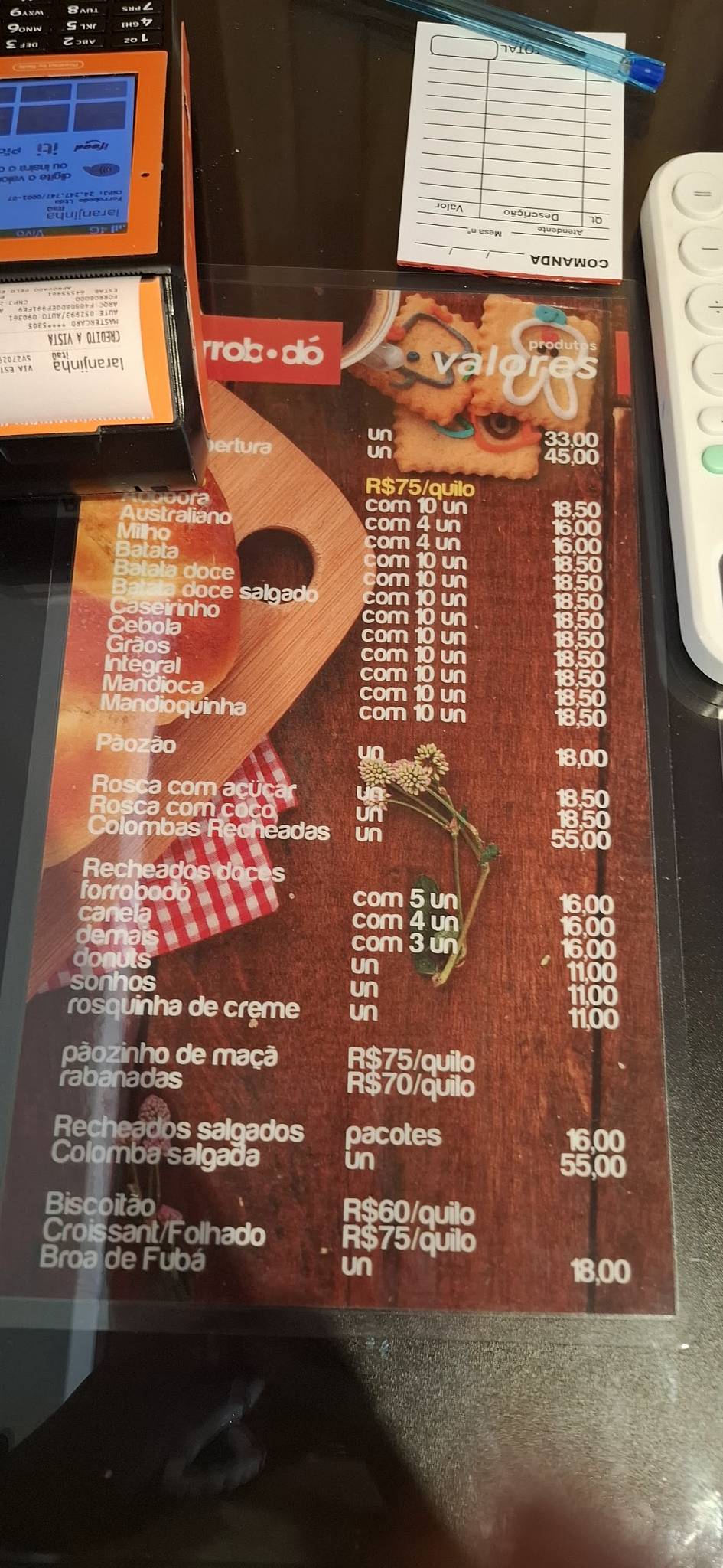 Forrobodó cardápio