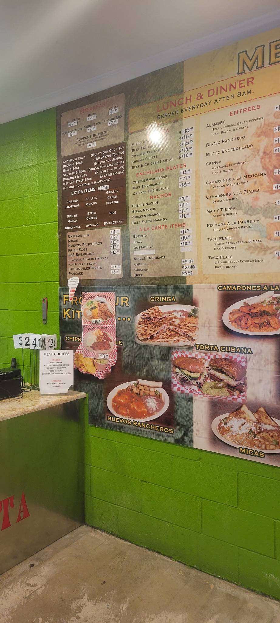 Menu at La Pasadita restaurant, White Settlement