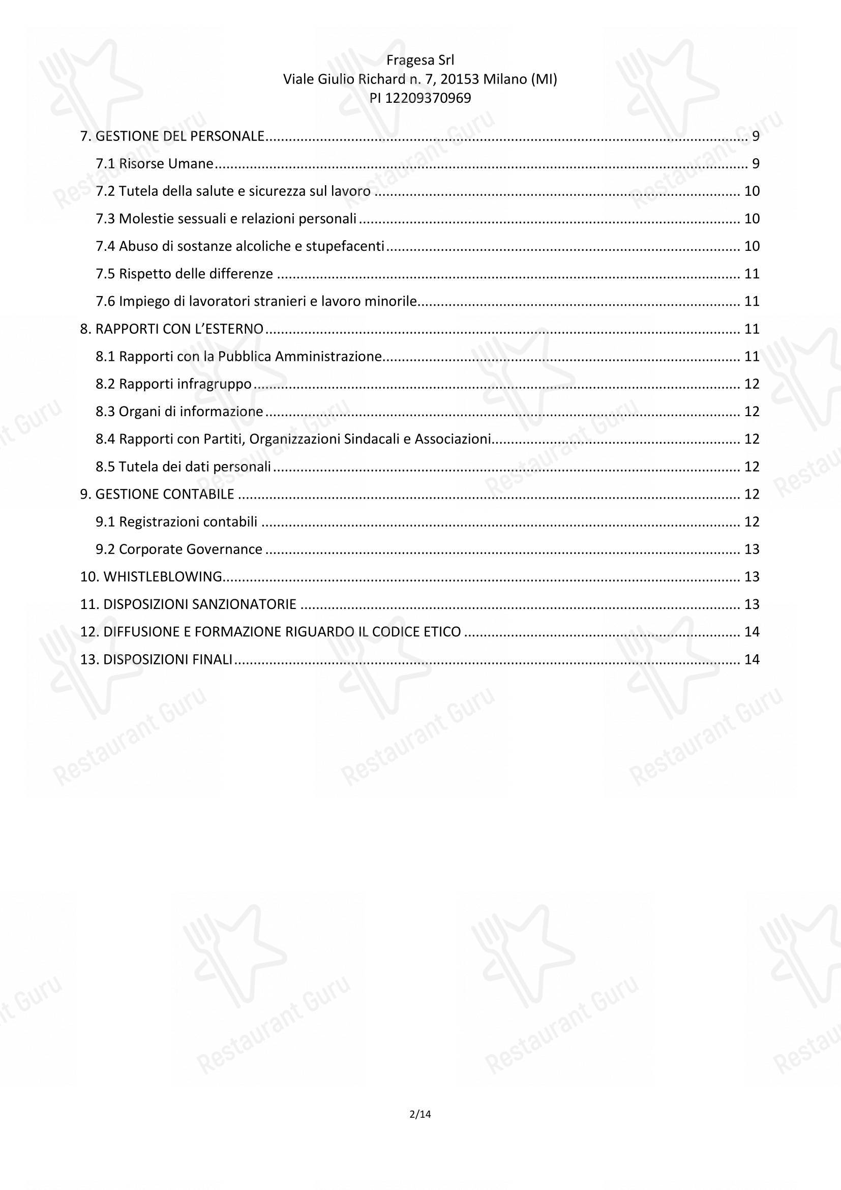 Menu di Pizzeria Frà Diavolo - Menu