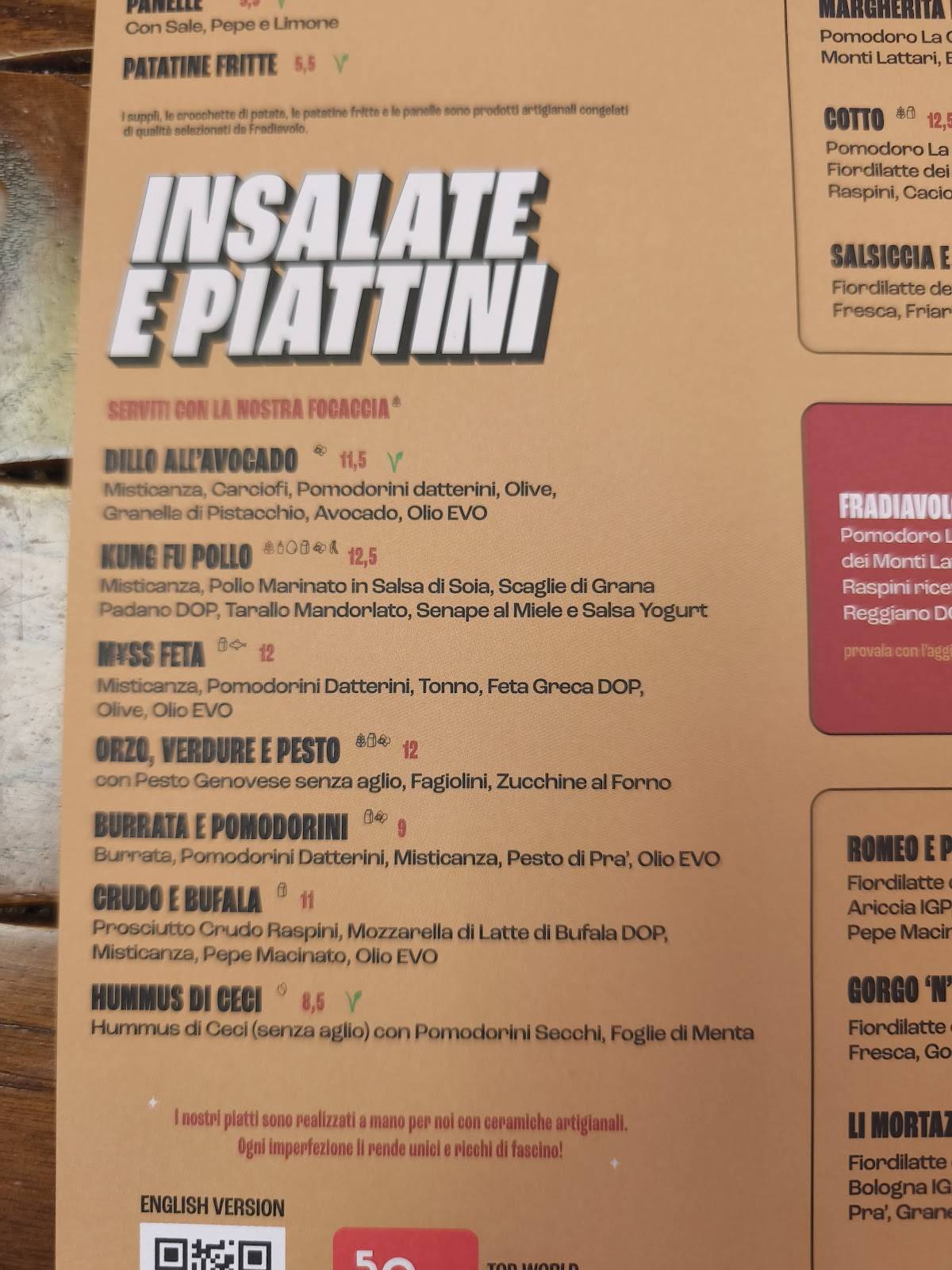 Menu di Pizzeria Frà Diavolo 