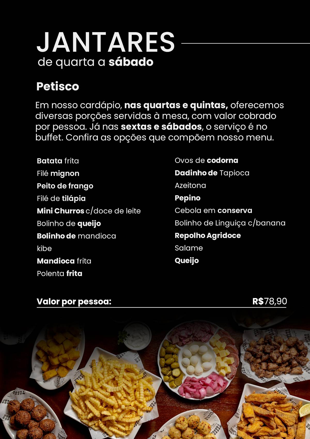 Restaurante e Churrascaria Tesser cardápio