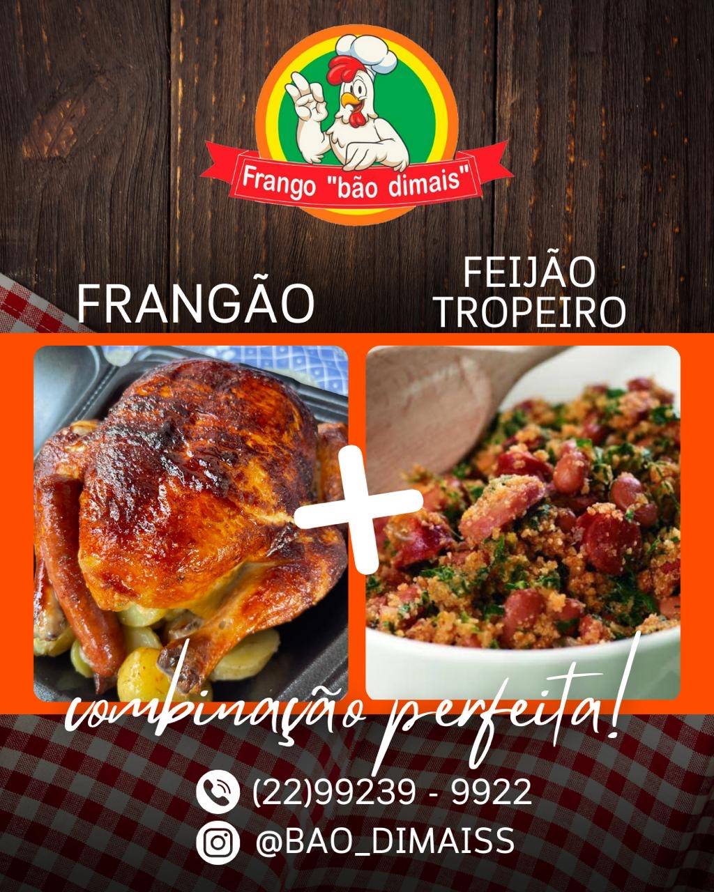 Frango Assado Bão Dimais cardápio