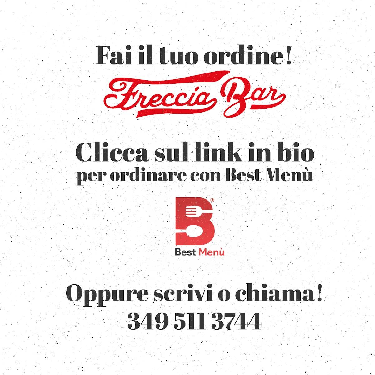 Menu di Freccia Bar dal 1892 