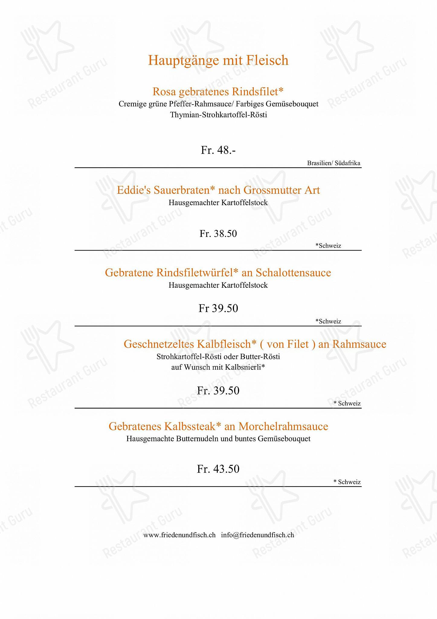 Коктейльная карта per Frieden und Fisch ristorante