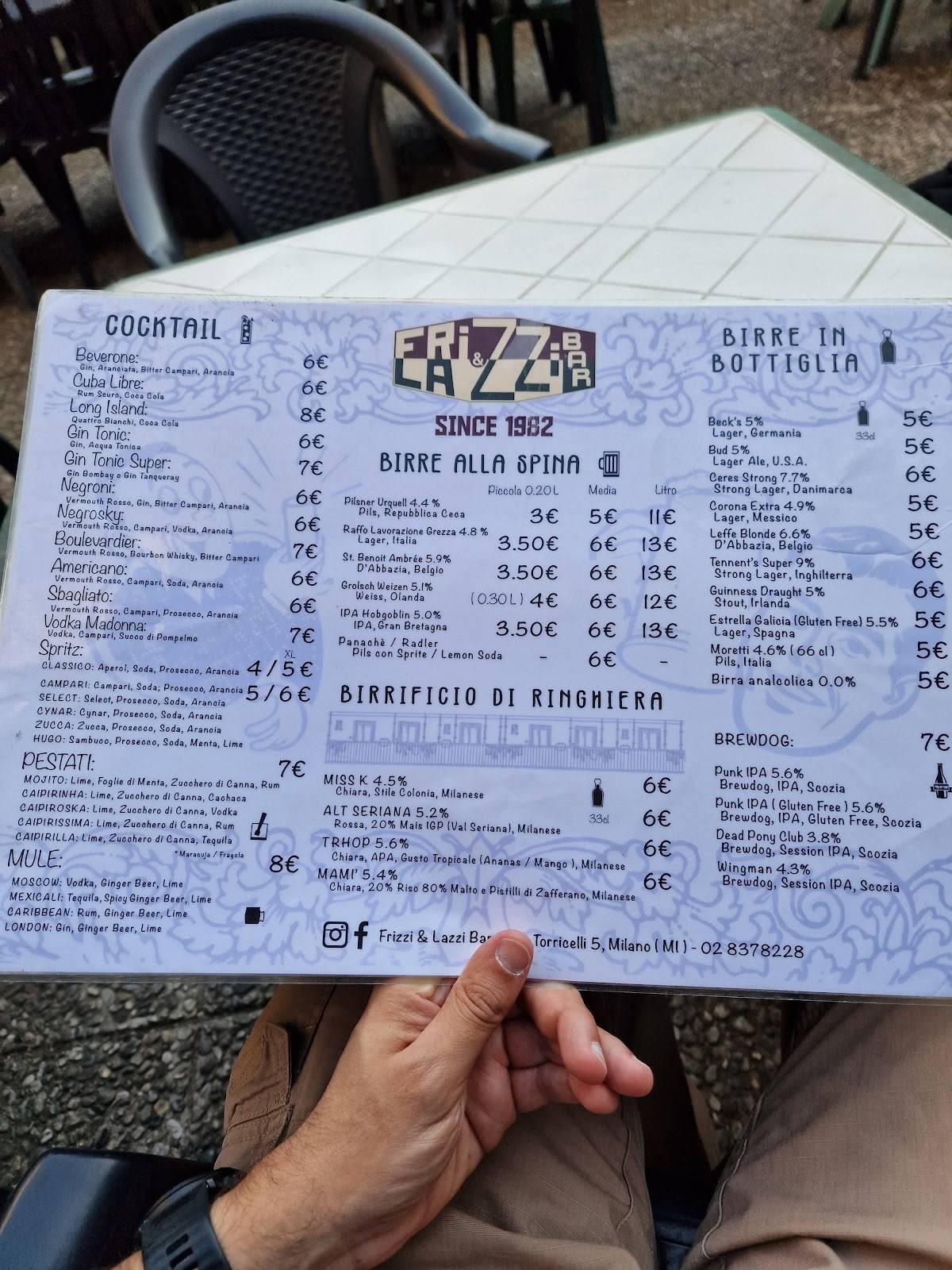Menu di Frizzi e Lazzi 