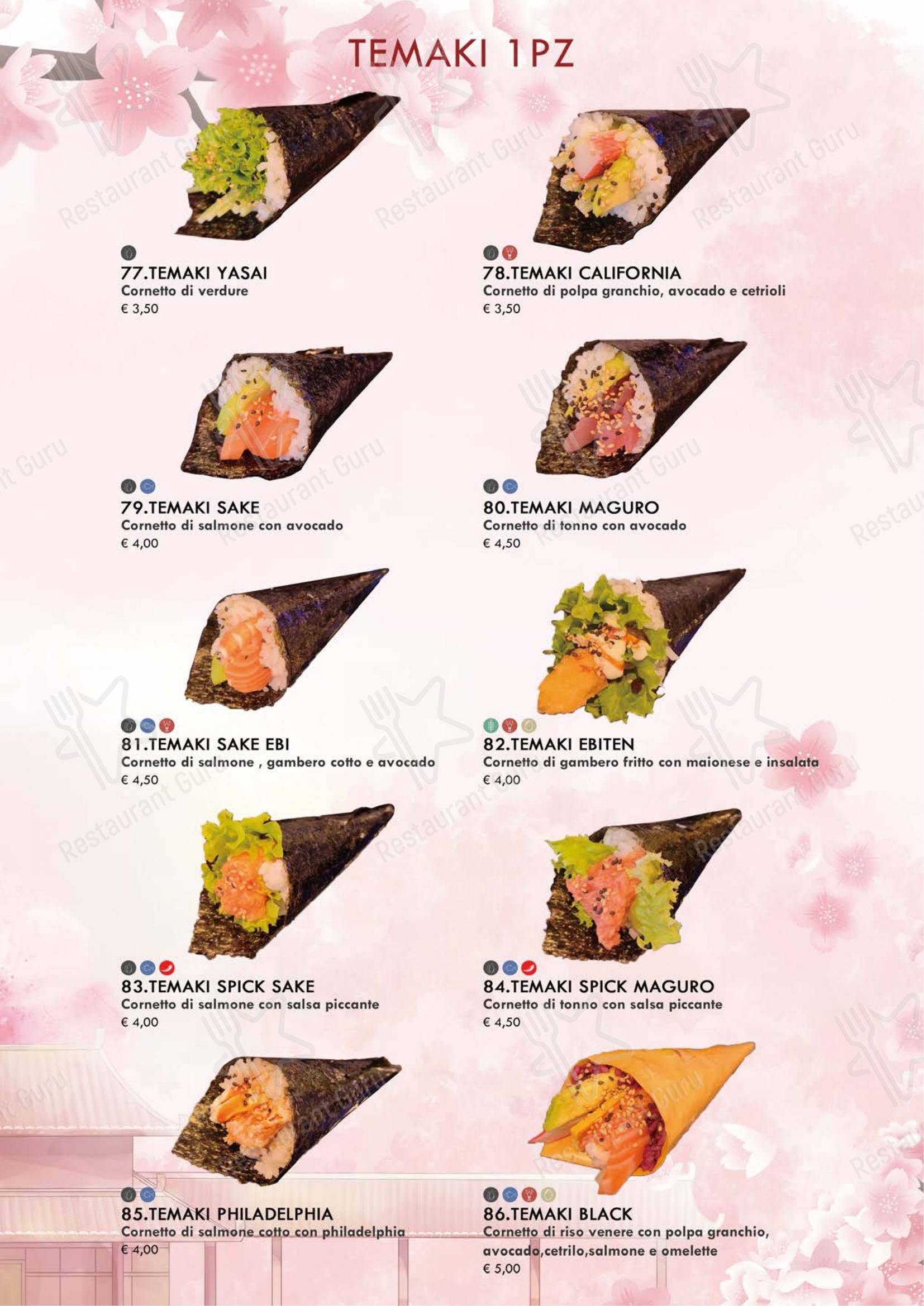 Основное меню per Ristorante Fuji 2 ristorante