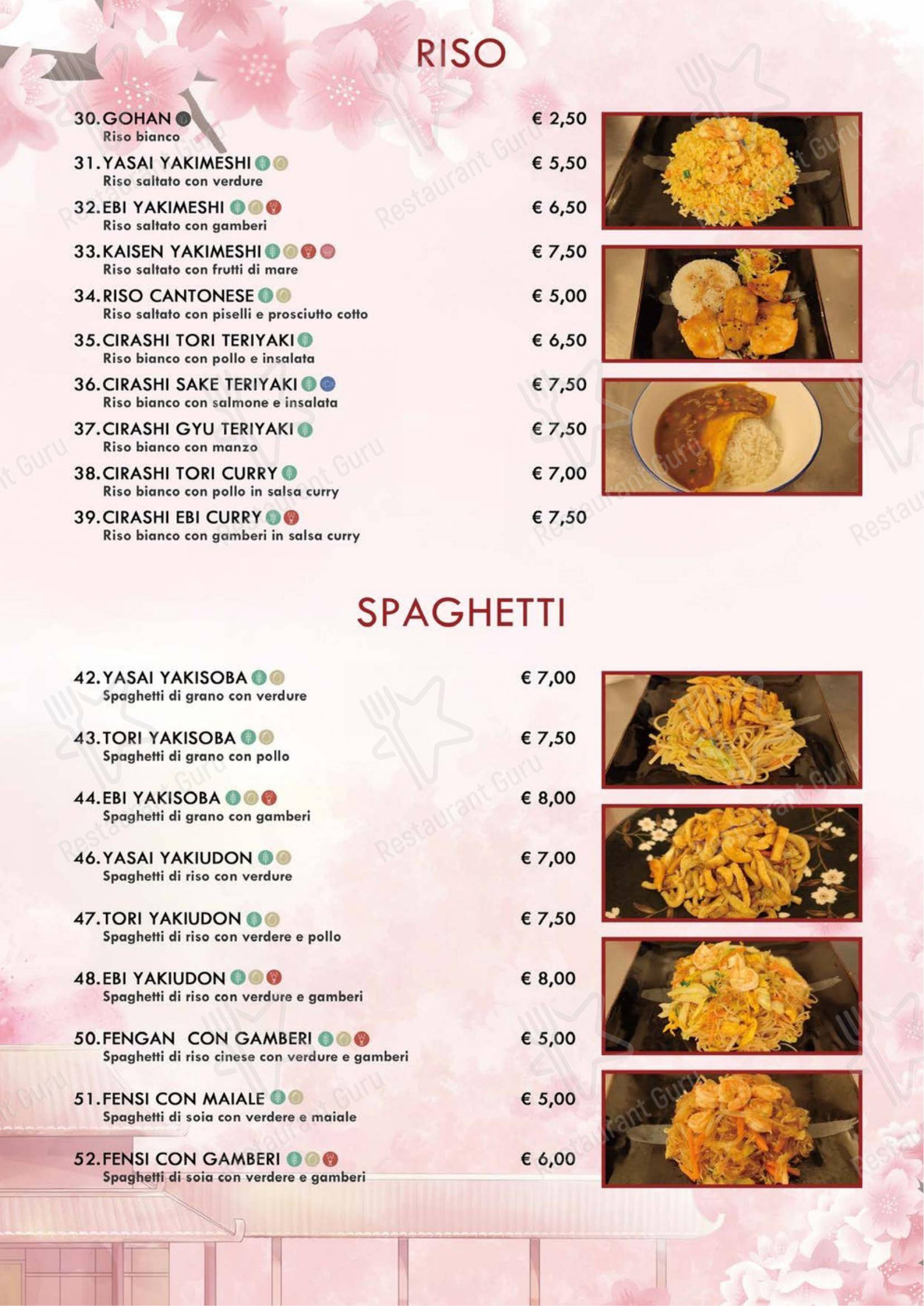 Menu per Ristorante Fuji 2 ristorante
