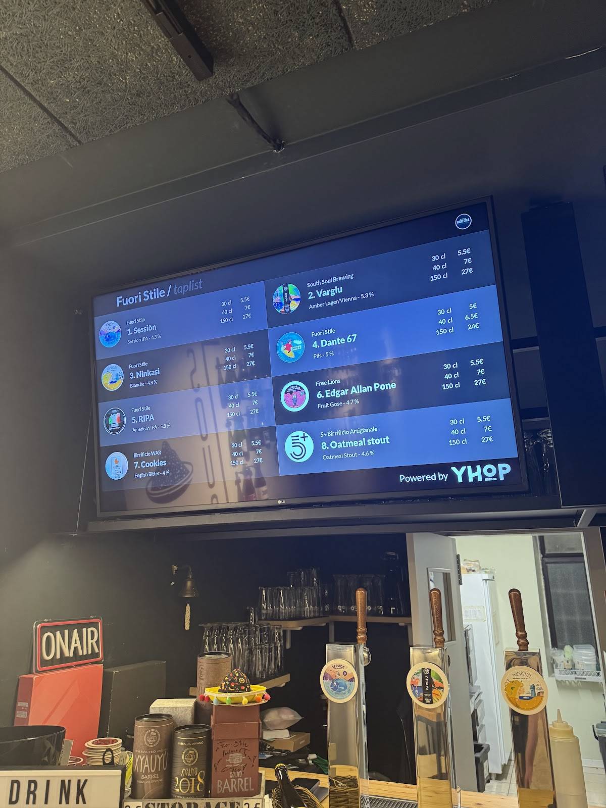 Menu di Fuori Stile - Birreria Artigianale Indipendente 