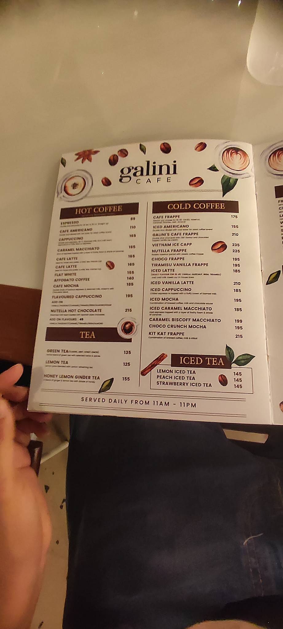 Galini Café menu