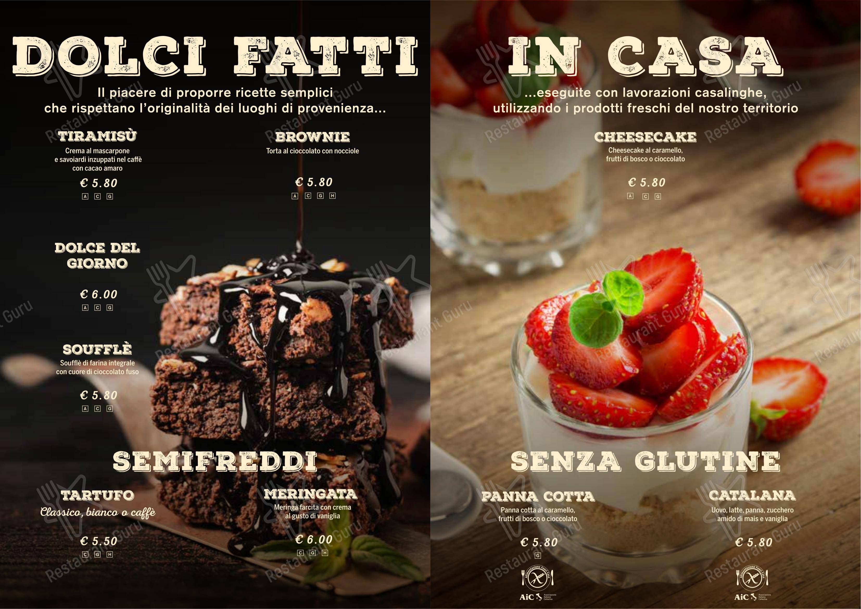 Ristorante Galloway in Trento - Menu bar