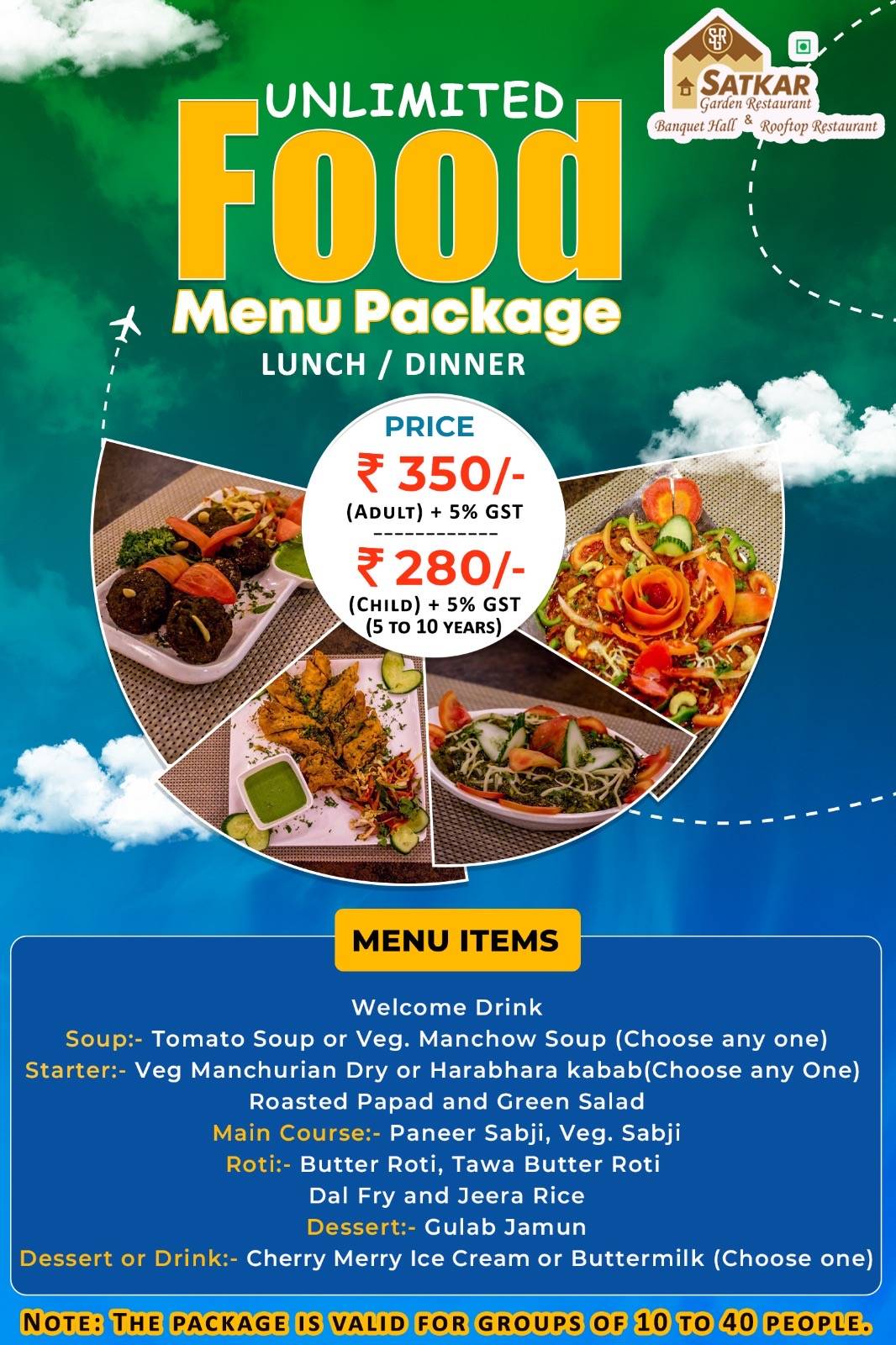 Satkar Garden Restaurant & Banquet Hall menu