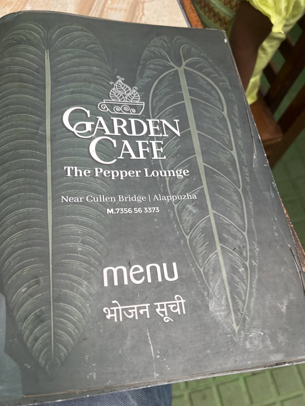 Garden Cafe The Pepper Lounge menu