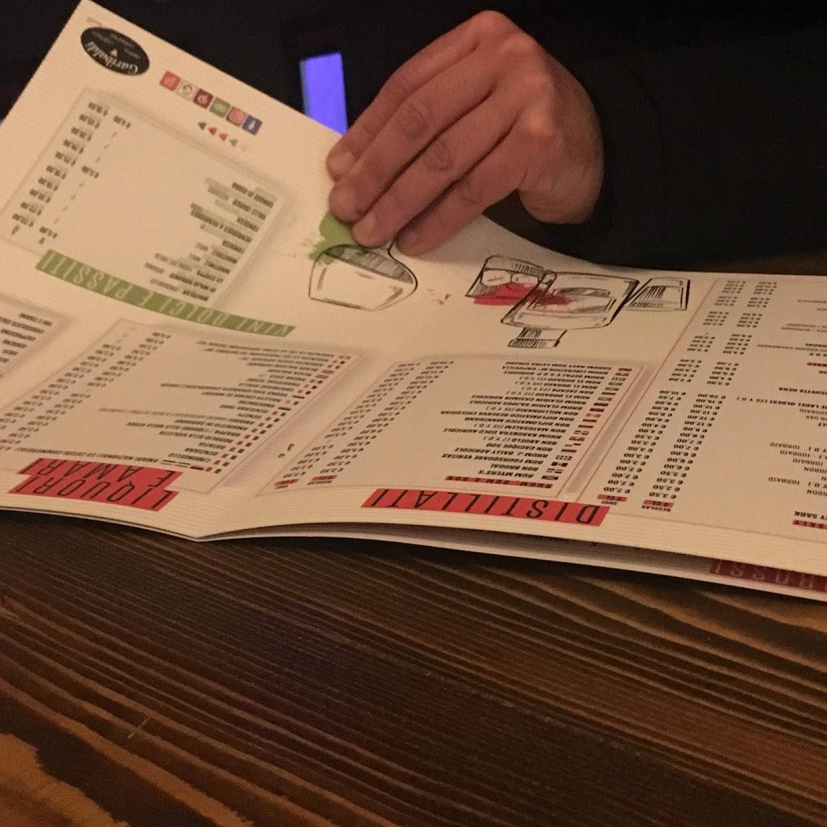 Menu di Garibaldi Enoteca & Cucina 