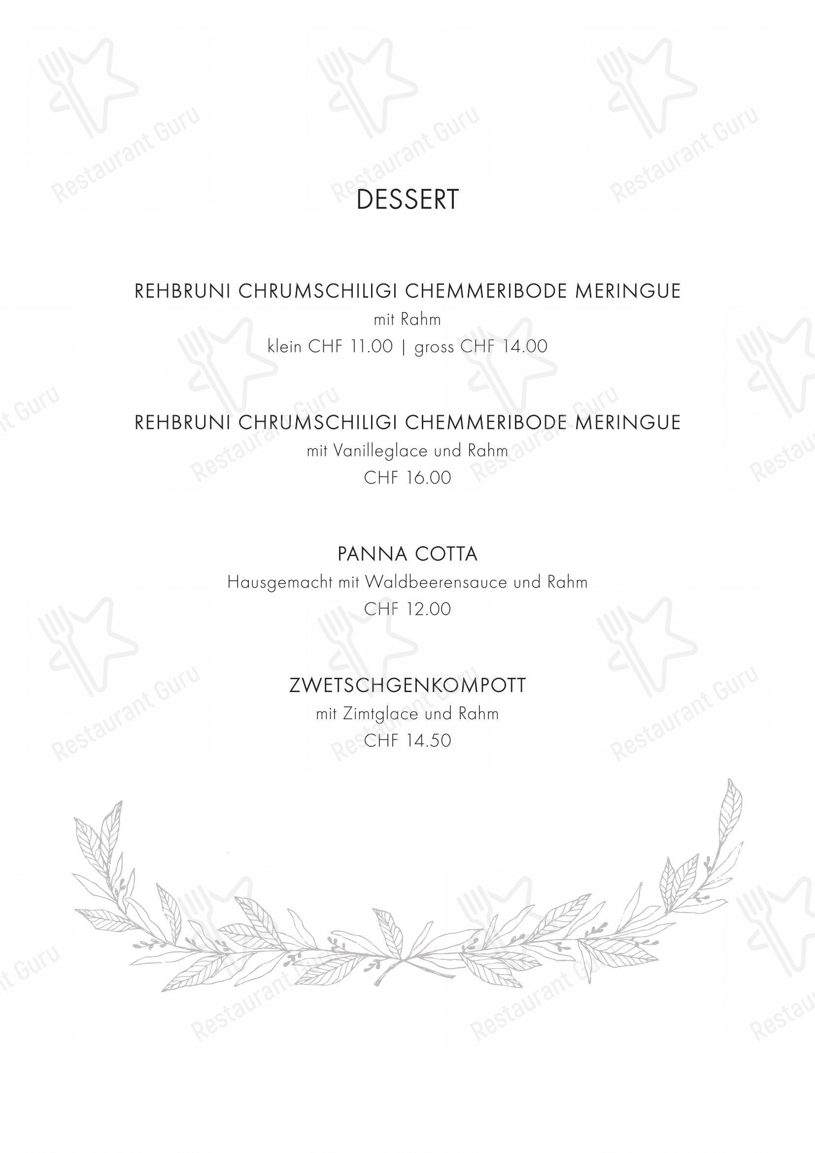 Menu bar per Gasthaus Alp Scheidegg ristorante