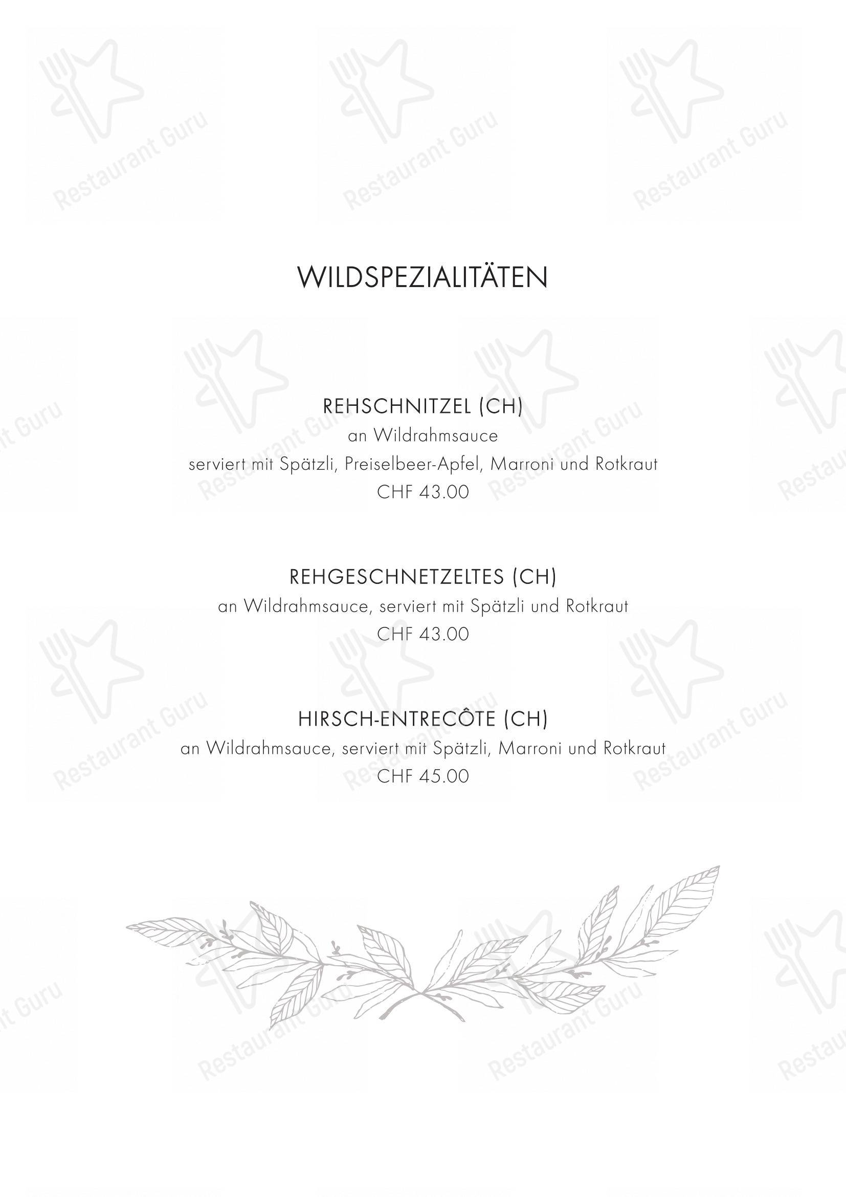 Menu bar per Gasthaus Alp Scheidegg ristorante