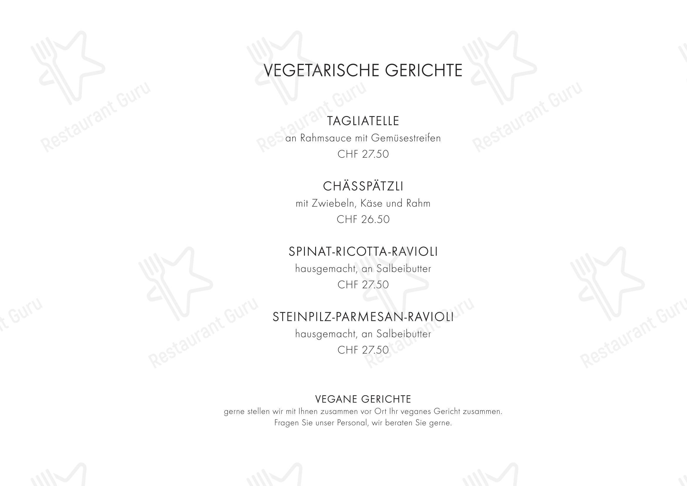 Основное меню per Gasthaus Alp Scheidegg ristorante