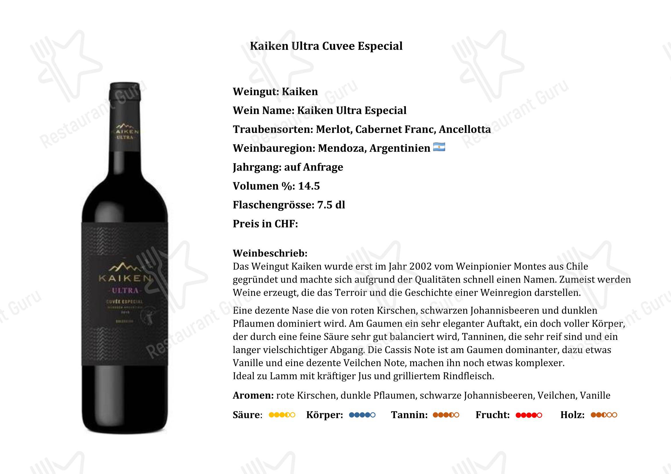 Menu di Gasthaus Alp Scheidegg - Коктейльная карта